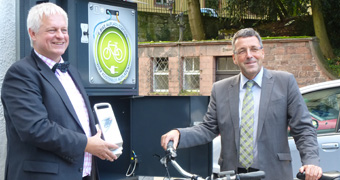 Einweihung der E-Bike Ladestation in Marktplatznähe