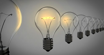 Foto mit Glühbirnen