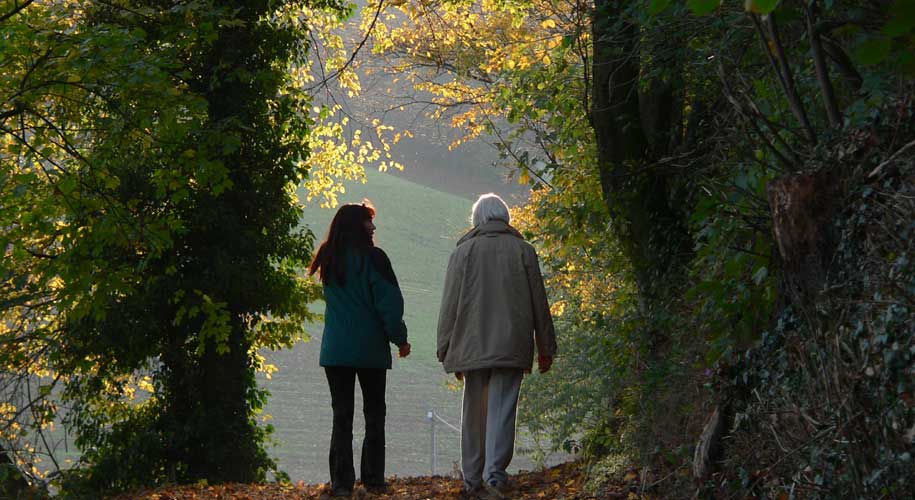 Wanderer im Geo-Naturpark