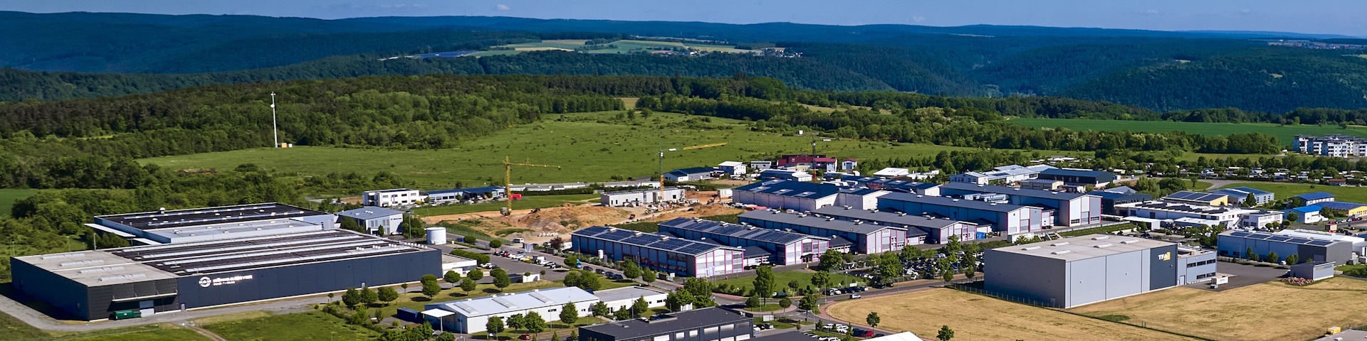 Luftbild des Gewerbegebietes Reinhardshof